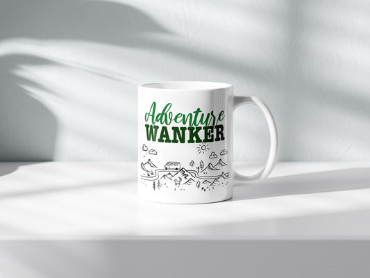 Adventure Wanker Mug – Funny Offensive Coffee Cup