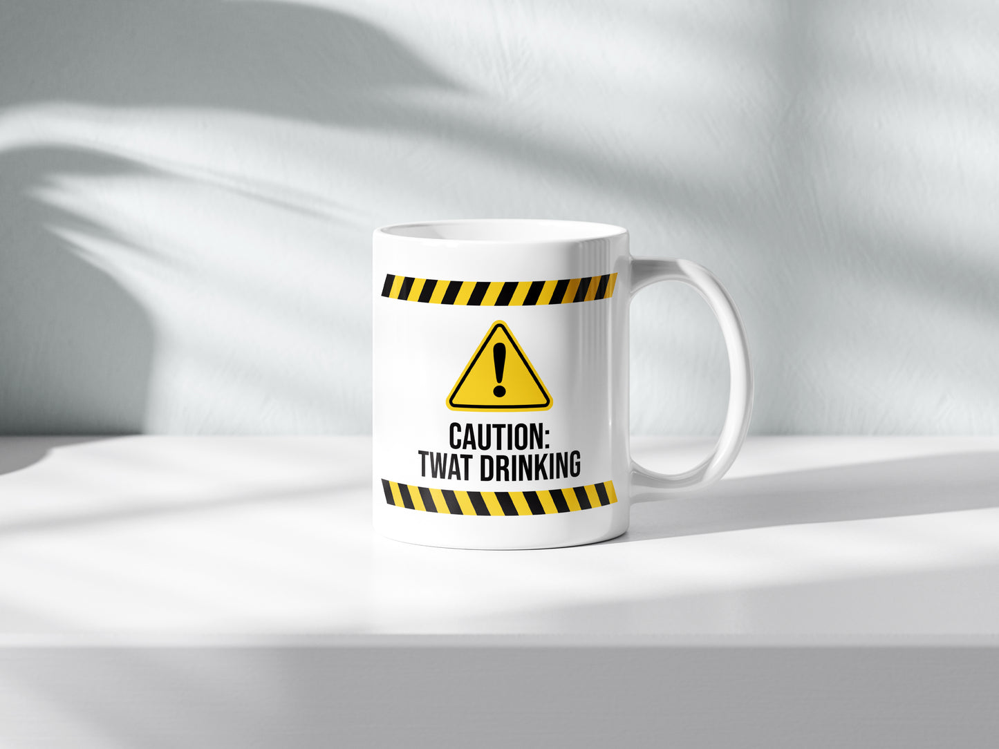 Caution Twat Drinking Mug – Rude Funny Tea or Coffee Cup